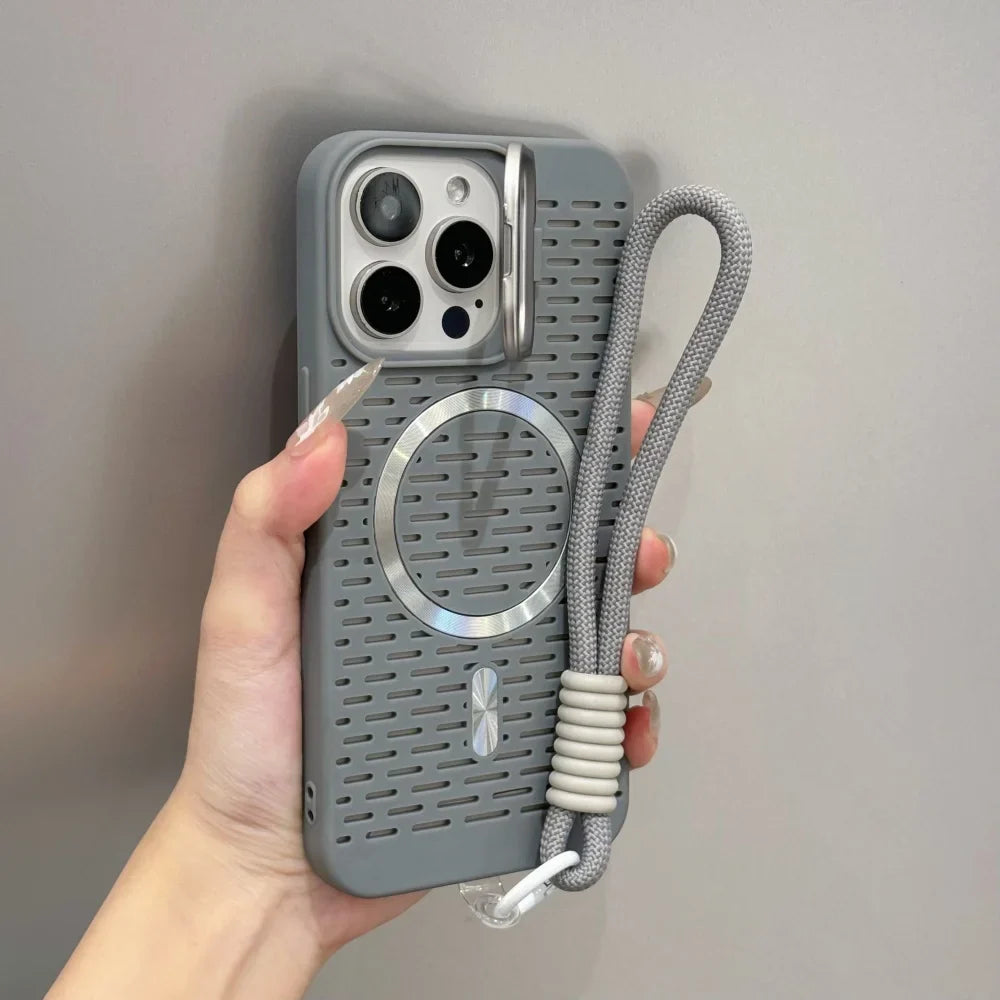 Lens mount For magsafe Wrist Strap Lanyard Phone Case For iPhone