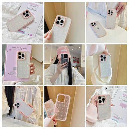 Cute Cartoon Hello Kitty Pet Cat Shockproof Candy Clear Pink Phone Case
