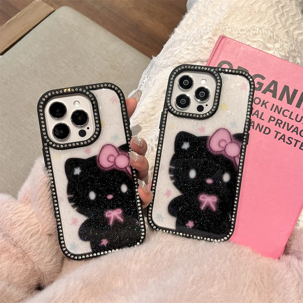 Luxury Diamond Bling Glitter Cartoon Hello Kitty Phone Case