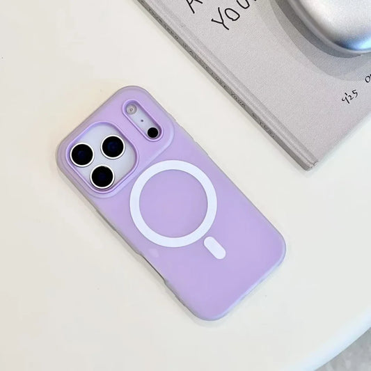 Luxury 2 IN 1 Soft Silicone For magsafe Wireless Charging Phone Case For iPhone