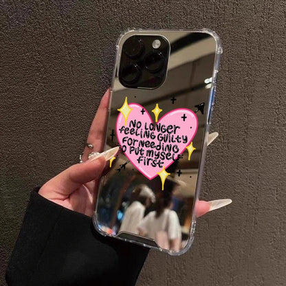 Lucky Love Pattern Mirror Acrylic Phone Case