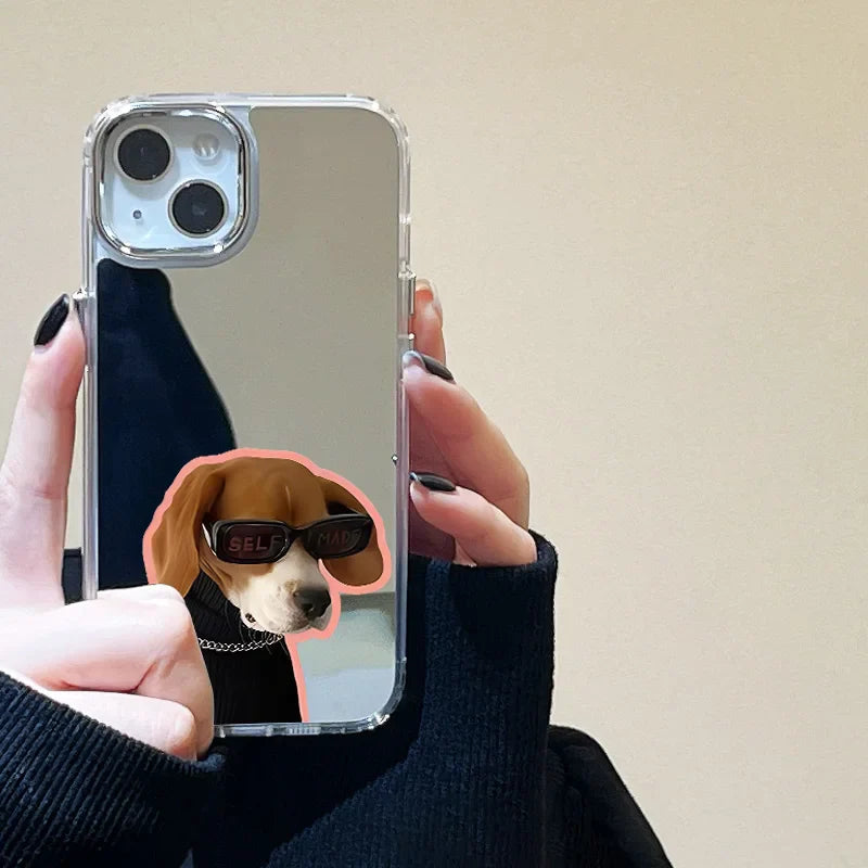 Cute Cat Soft Mirror Phone Case