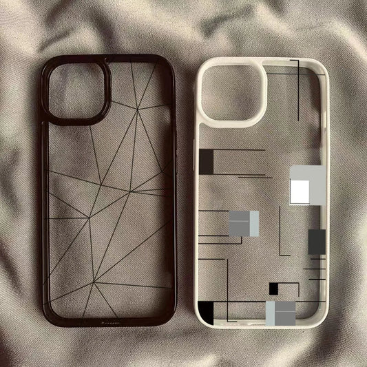 Lrregular Lines Creative Geometry Shockproof Clear Phone Case