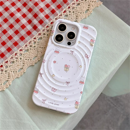 Fashion Water Ripple Texture Magnetic Phone Case For iPhone