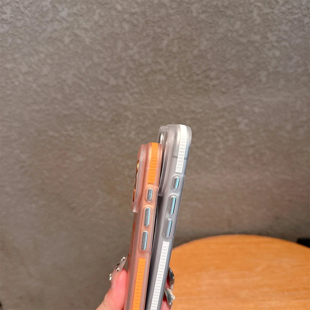 Matte Corrugated For Magsafe Magnetic Wireless Charging Case For iPhone