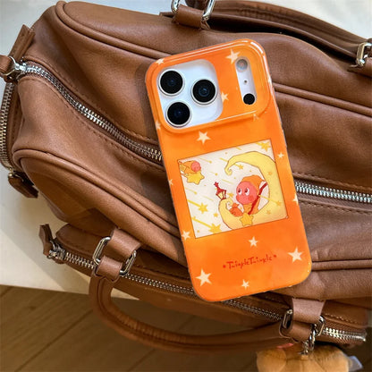 Lovely Orange Star Phone Case For iPhone