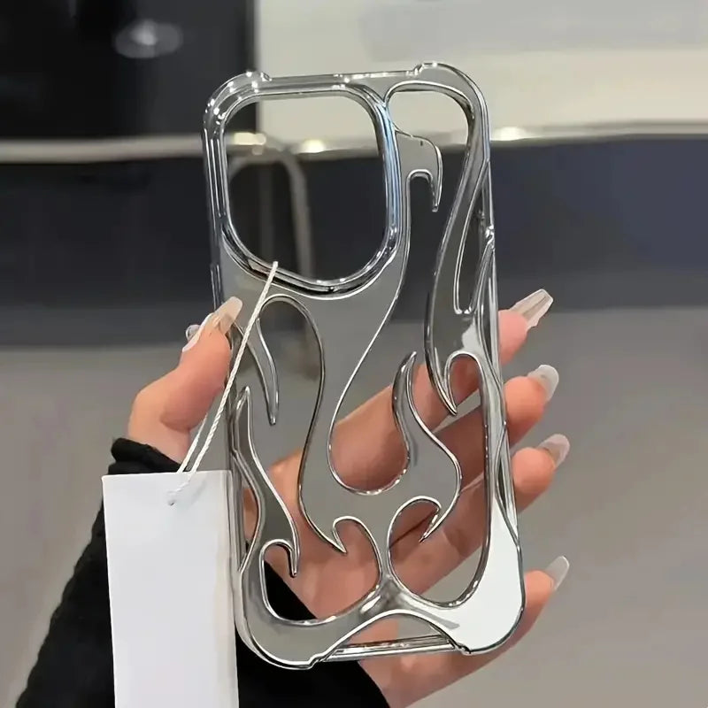 Fashionable Hollowed-Out Flame Phone Case Suitable For iPhone