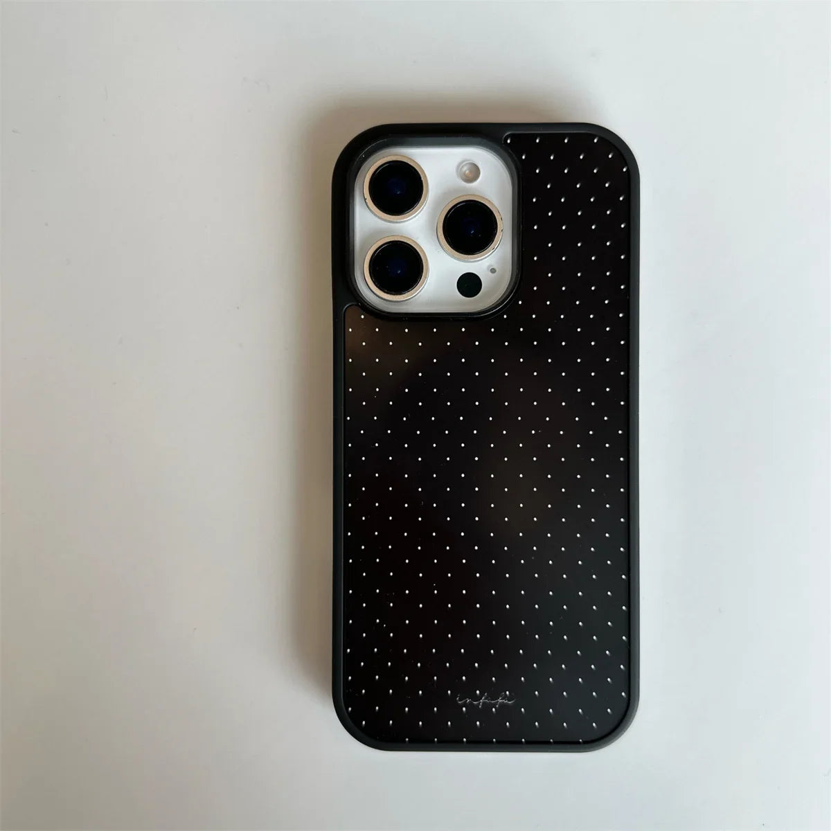 Simple Black Polka Dot Magnetic Phone Case For iPhone
