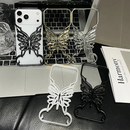 Plating Hollow Butterfly Pattern Case For iPhone