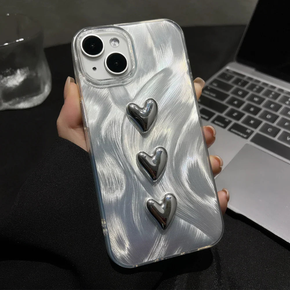 Luxury 3D Love Heart Soft Phone Case
