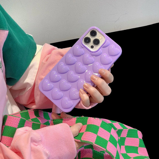 Purple Hearts Phone Case