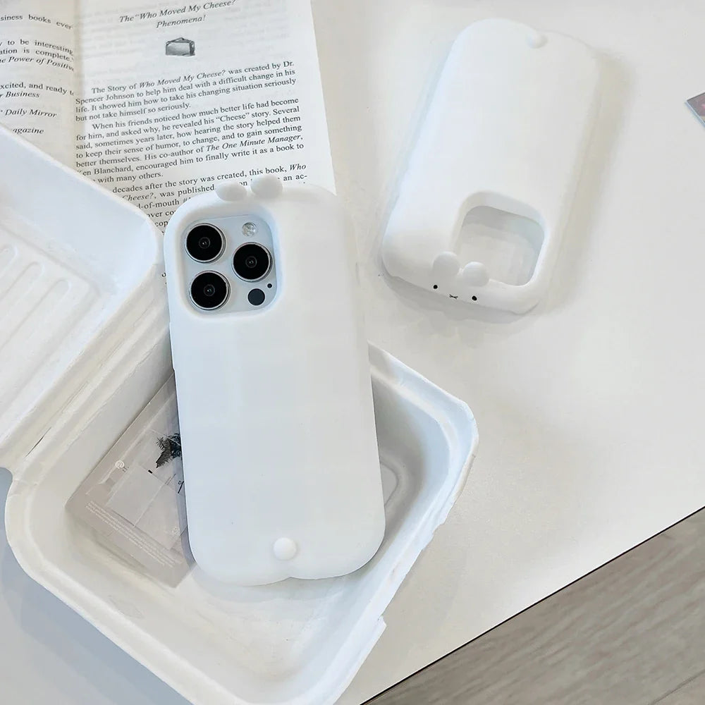 Funny 3D Cartoon Sleep Rabbit Phone Case