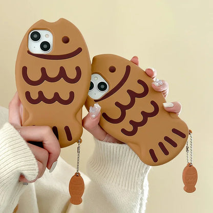 Soft Silicone Cartoon Cute Taiyaki Shockproof Phone Case