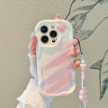 Flower Bracelet Wrist Strap Back Cover Chain Accessory For iPhone