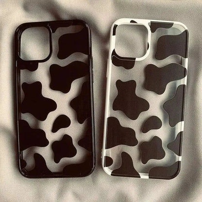 Cute Cow Print Silicone Phone Case