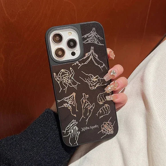 Mirror Surface Anime Gesture Phone Case