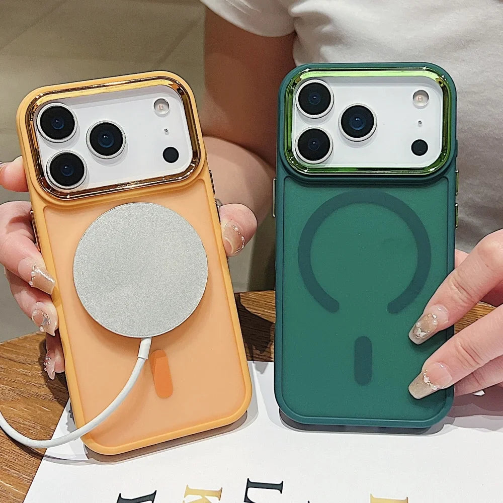 Ultra Thin For Magsafe Wireless Charge Clear Phone Case For iPhone