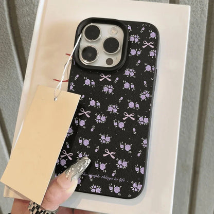 Flower Leather Phone Case For iPhone