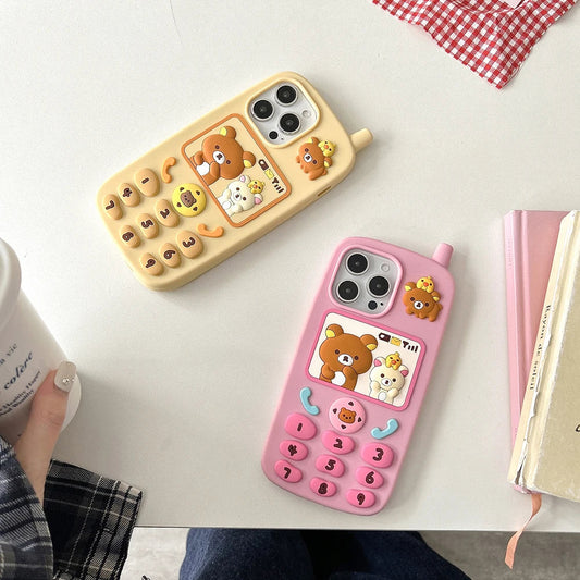 Funny Cartoon Rilakkuma Bear Phone Case
