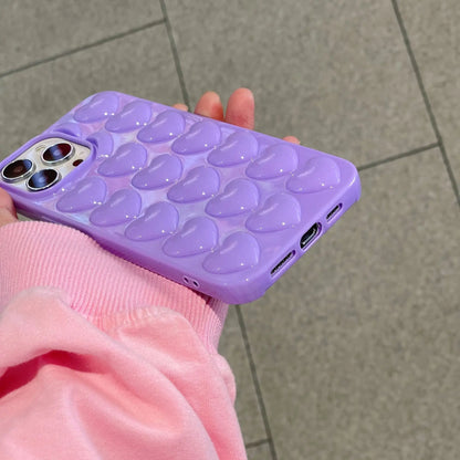 Purple Hearts Phone Case
