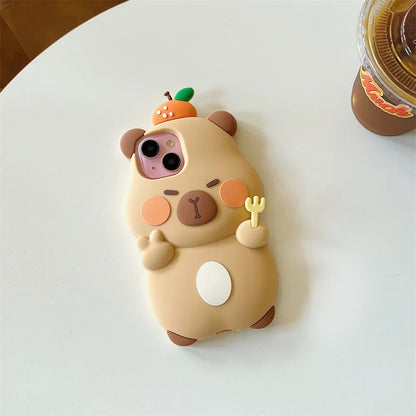 Cute Funny 3D Cartoon Capybara Phone Case