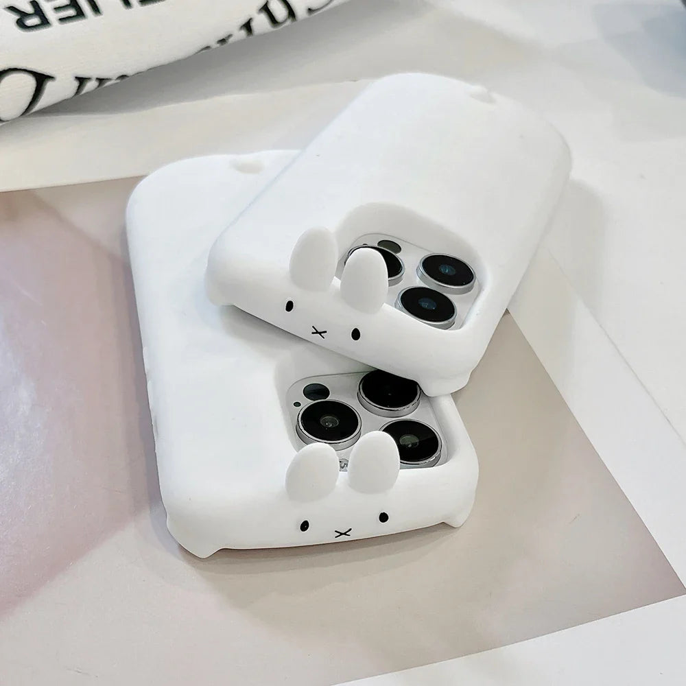 Funny 3D Cartoon Sleep Rabbit Phone Case