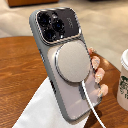 Luxury Magnetic Slim Matte Metal Lens Protector Phone Case For iPhone