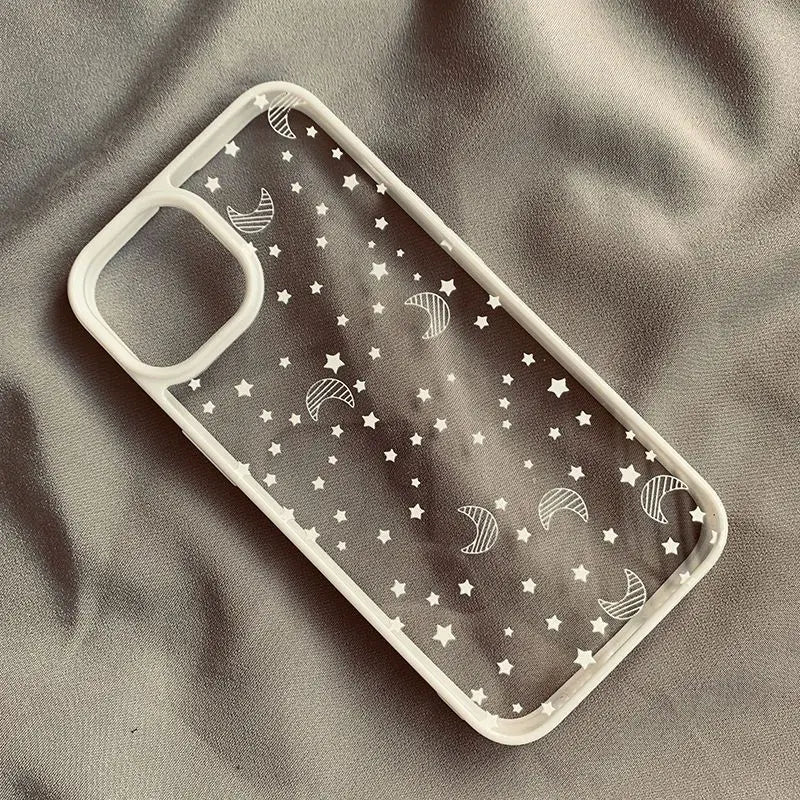 Universe Starry Sky Moon Clear Phone Case