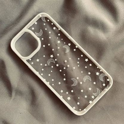 Universe Starry Sky Moon Clear Phone Case
