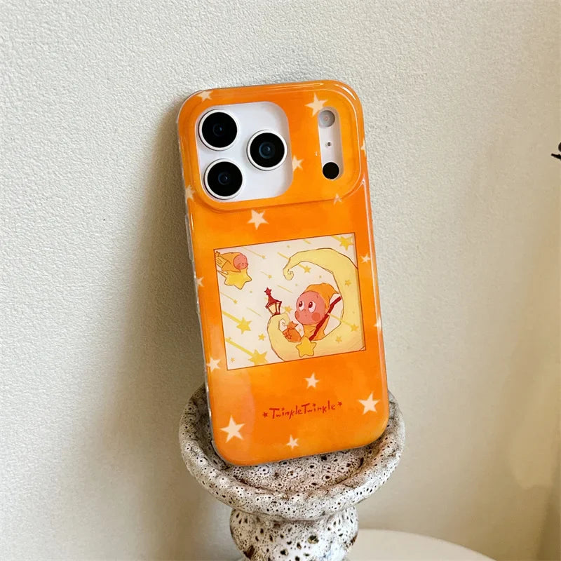 Lovely Orange Star Phone Case For iPhone