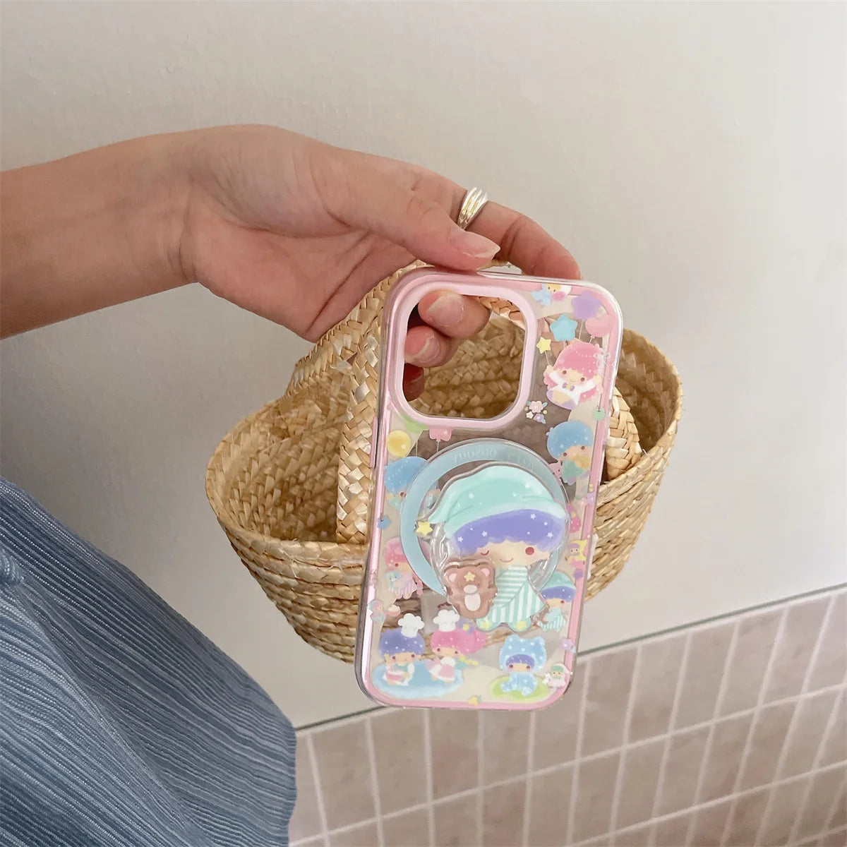 New Pink Shake Stand Phone Case For iPhone