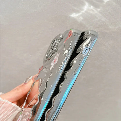 Curly Wave Make Up Mirror Phone Case