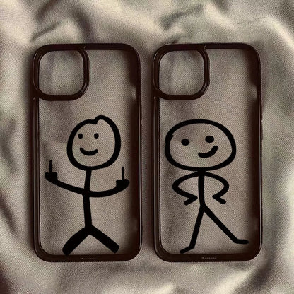 Cartoon Matchman Hard Clear Phone Case