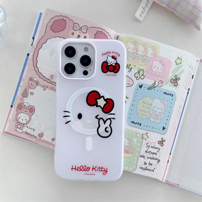 Kawaii Hello Kitty Magsafe Magnetic Phone Case For iPhone