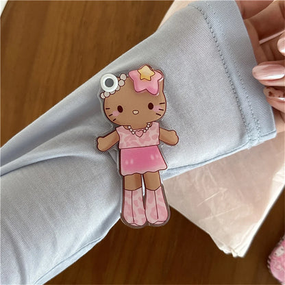 Fashion Pink Leopard Print Hello kitty Phone Case For iPhone