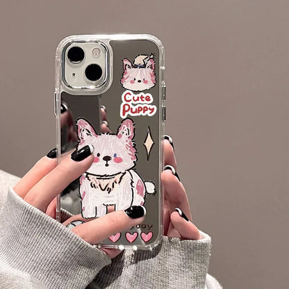 Cute Dog Mirror Phone Case