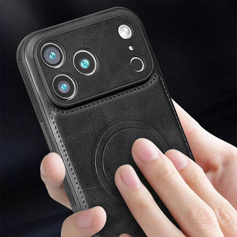 For Magsafe Magnetic Leather Phone Case For iPhone