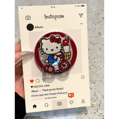 The Phone Case With The Cute Hello Kitty Magnetic Stand is Suitable For iPhone