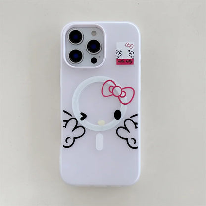 Kawaii Hello Kitty Magsafe Magnetic Phone Case For iPhone