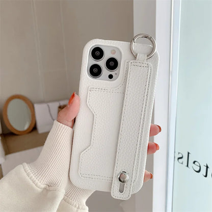 Cute Card Slot Bag Wristband Phone Holder Case For iPhone