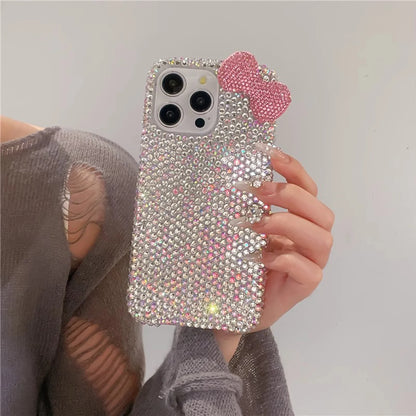 Premium Cute Full Diamond Bow Phone Case