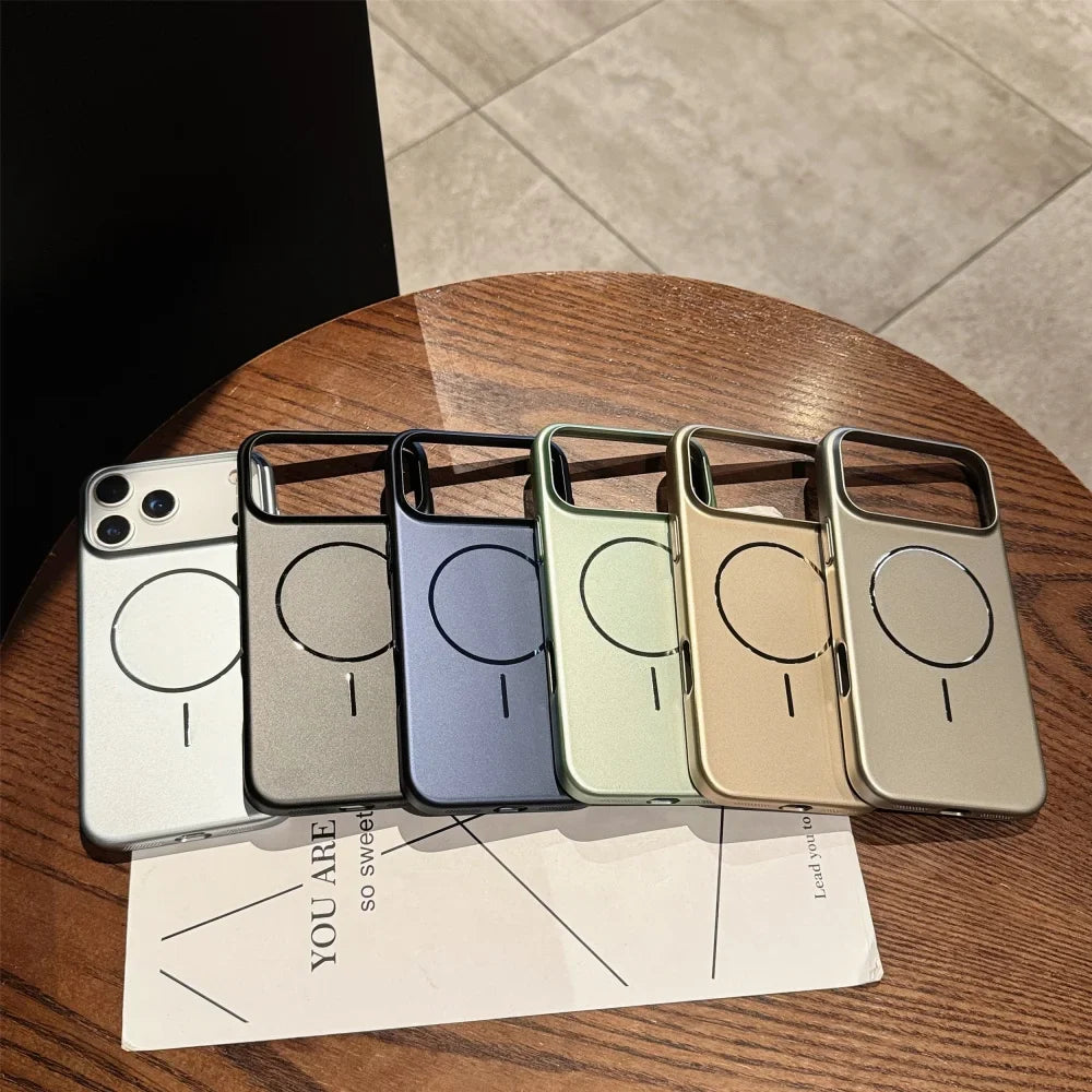 Ultra Thin Metallic Paint Magnetic Case For iPhone