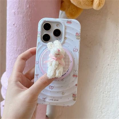Fashion Water Ripple Texture Magnetic Phone Case For iPhone
