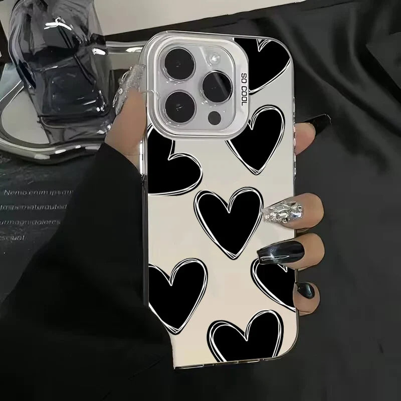 Black Polka Dot Pattern Phone Case