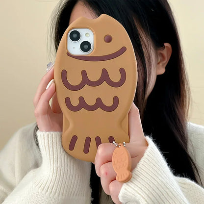 Soft Silicone Cartoon Cute Taiyaki Shockproof Phone Case