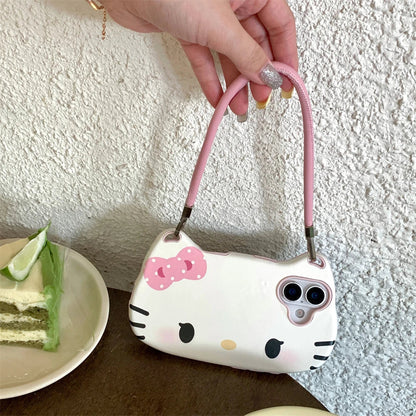 Hello Kitty Glasses Cute Pink Bow Lovely Phone Case