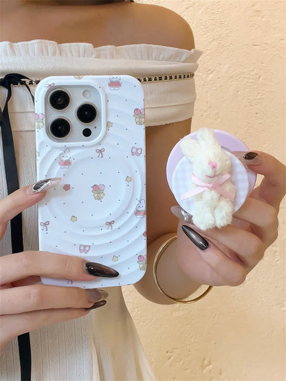 Fashion Water Ripple Texture Magnetic Phone Case For iPhone