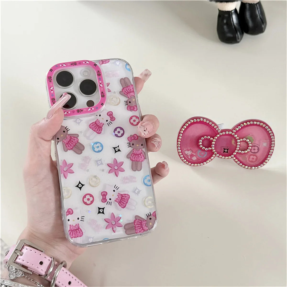 Cute Flower Hellokitty Phone Case For iPhone