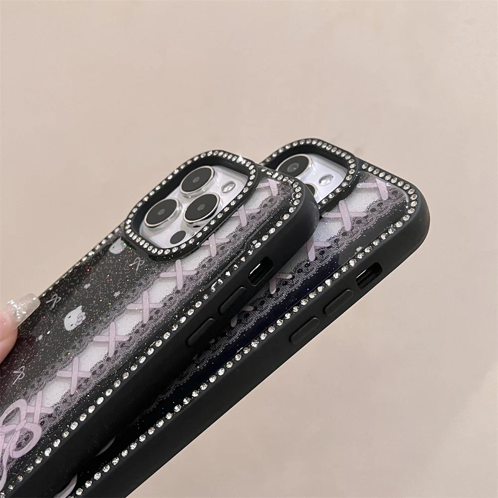Black Lace Pattern Phone Case