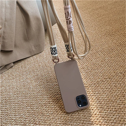 Cord Strap Lanyard Siliocne Phone Case For iPhone
